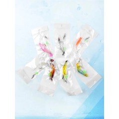 Lot de 7 leurres souples crevette pour la pêche – 9 cm, 6 g