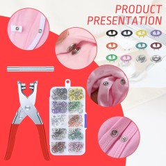 Pince à Pression multifonctionnelle avec 100 Boutons