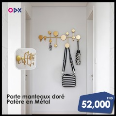 Porte manteaux doré - Patère en Métal