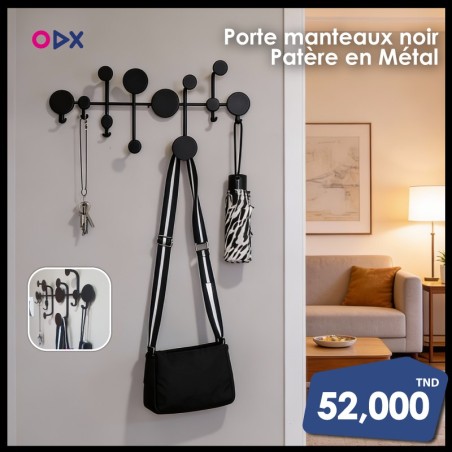 Porte manteaux noir - Patère en Métal