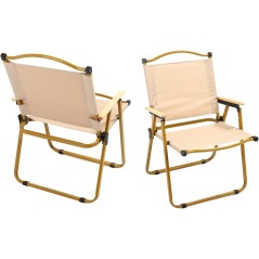 Chaise pliable en acier et bois - Grand modèle