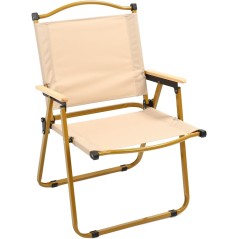 Chaise pliable en acier et bois - Grand modèle