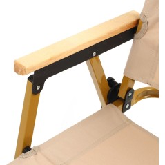 Chaise pliable en acier et bois - Grand modèle