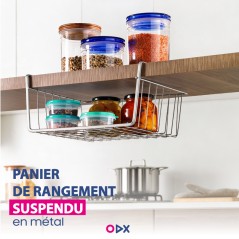 Panier de rangement suspendu en métal