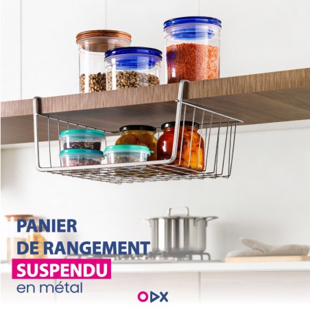 Panier de rangement suspendu en métal