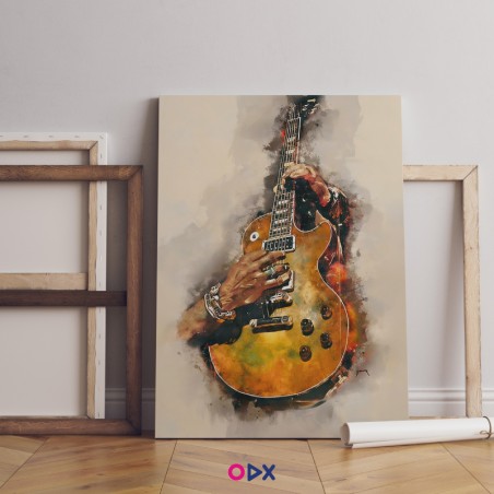 Tableau décoratif en toile - Guitare