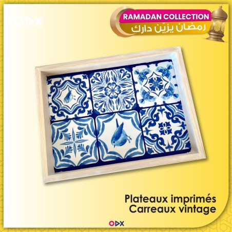 Plateaux imprimés - Carreaux vintage