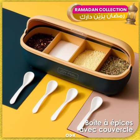 Boîte à épices avec couvercle - Design élégant