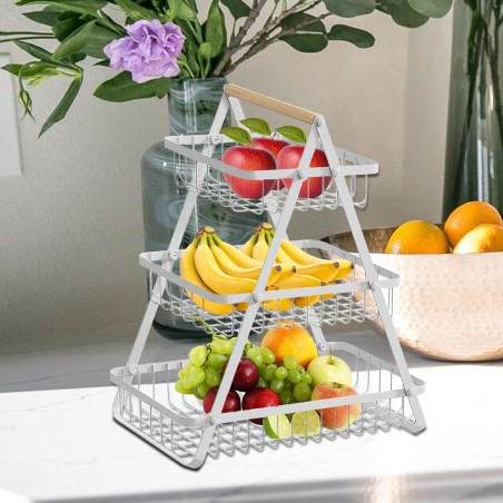 Corbeille à fruits à 3 niveaux