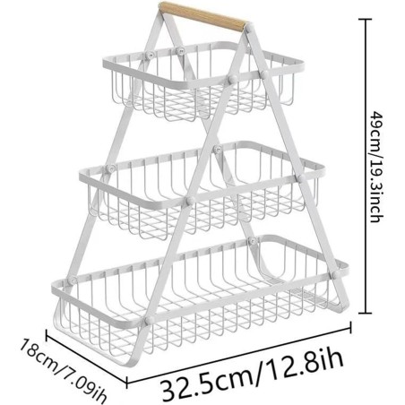 Corbeille à fruits à 3 niveaux