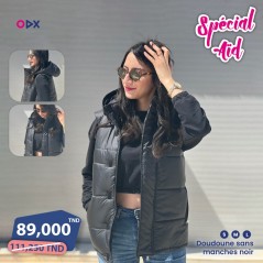 Doudoune femme/homme sans manches - Noir