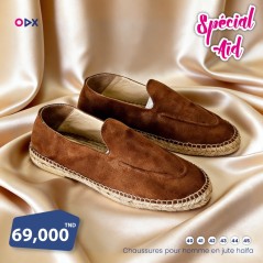 Chaussures pour homme en jute halfa - Marron